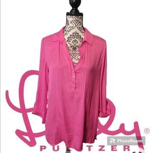 Lilly pulitzer pink blouse